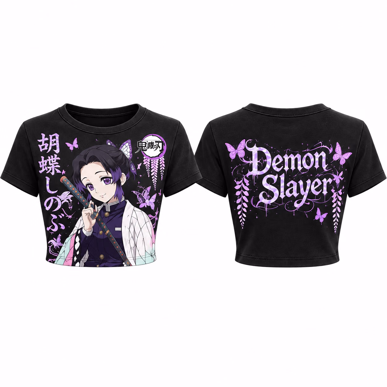 Alternative view of Insect Swordswoman Night Blade Legends Crop top And Baggy Set Anime Clothes