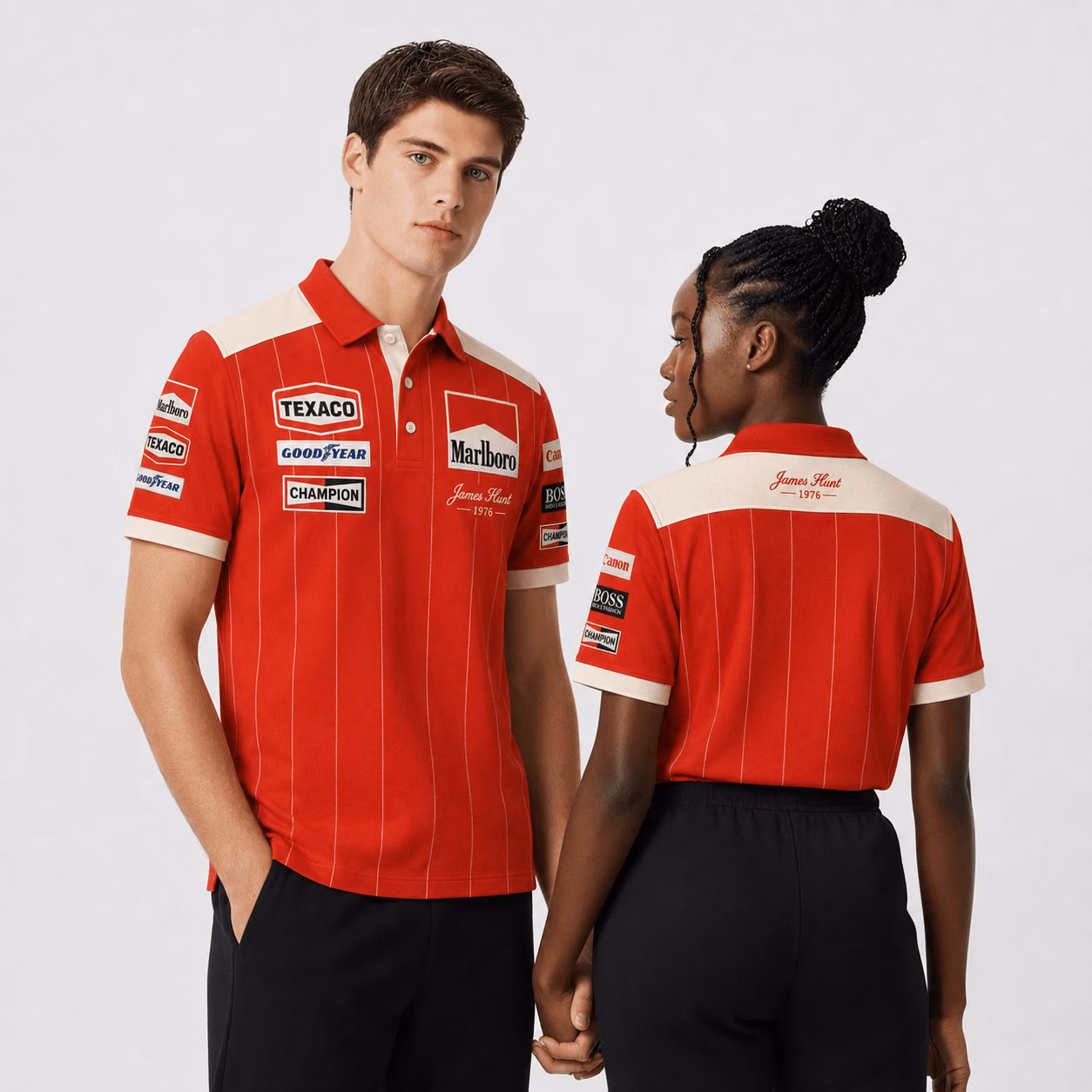 James Hunt Silverstone 1976 World Champion Custom Polo Shirt
