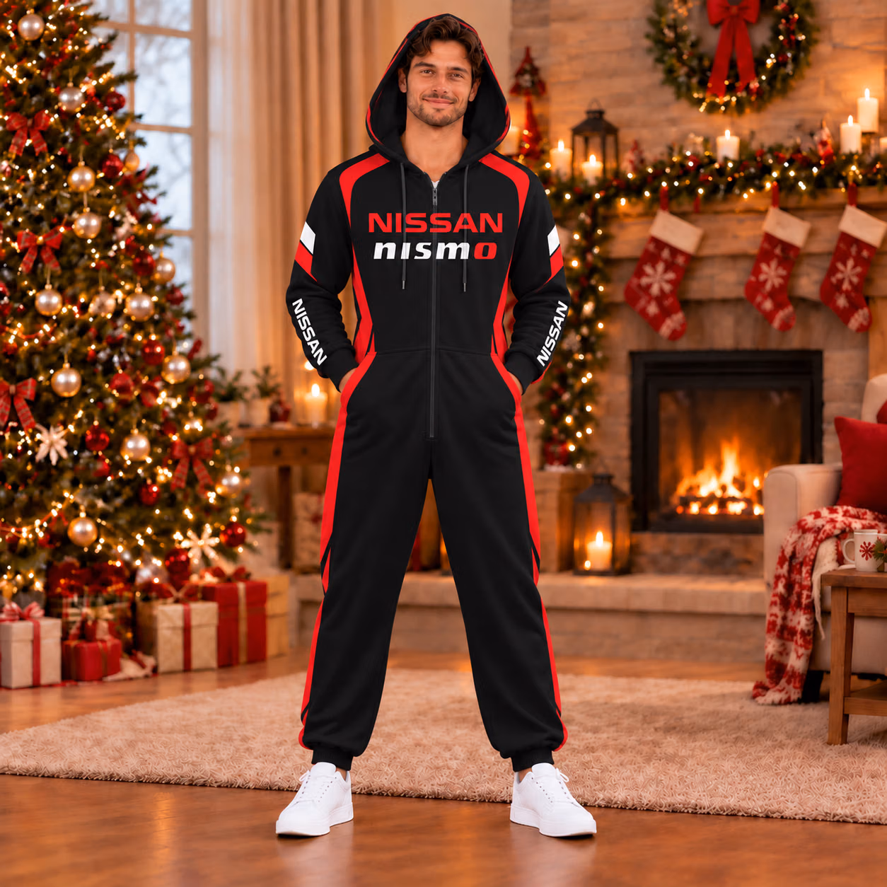 Alternative view of Jannthaman Nissan Nismo Academy World Endurance Championship Custom Racing Onesies Pajamas