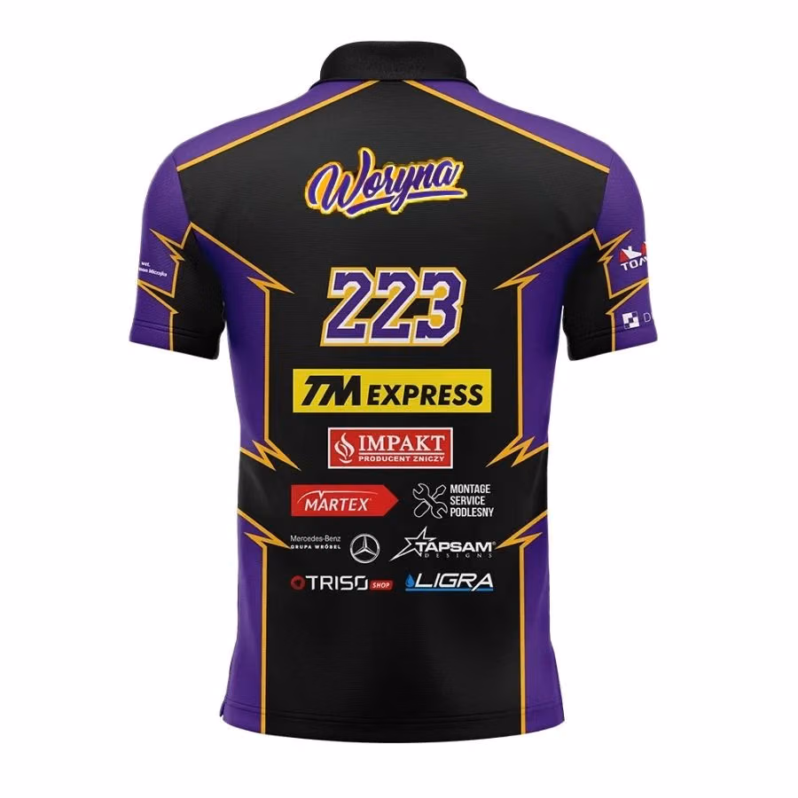 Alternative view of Kacper Woryna Speedway Racing 2026 SEC #223 Custom Polo Shirt