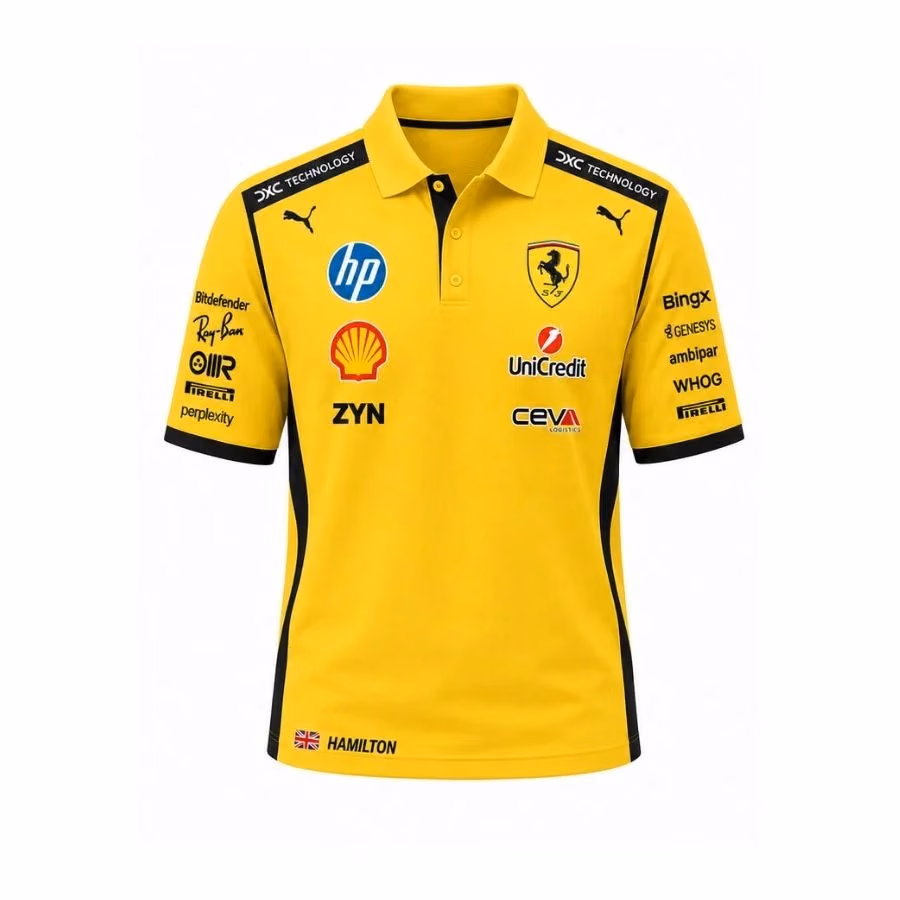 Alternative view of King Lewis #44 Silverstone 2026 Home Race Edition Custom Polo Shirt