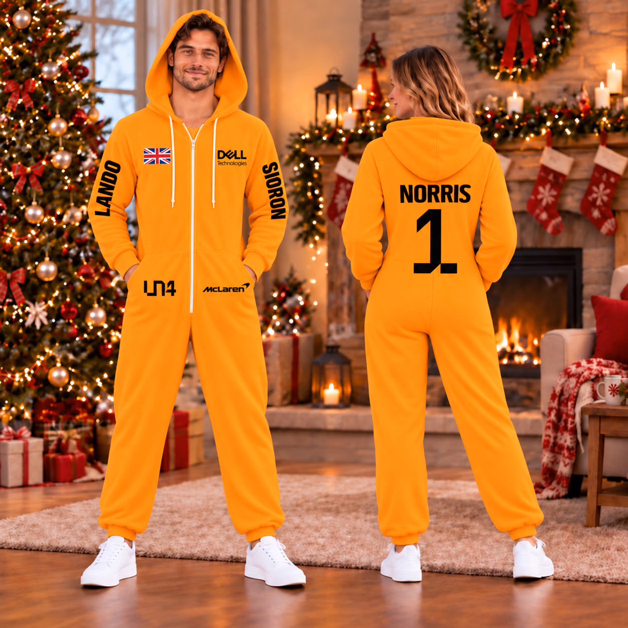 Last Lap Lando 2026 MCL Team Custom Racing Onesies Pajamas