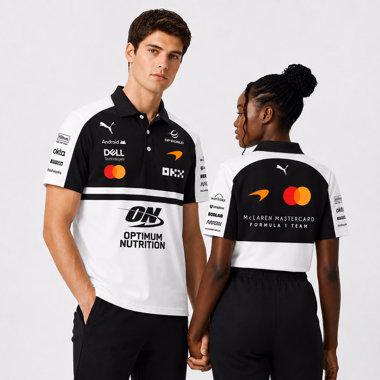 ML Team 2026 Black White Version Custom Polo Shirt