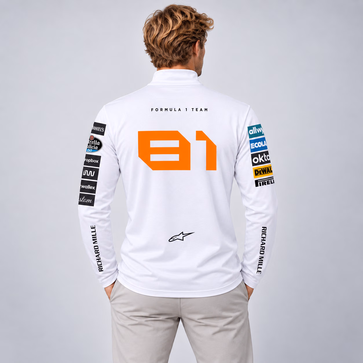 Alternative view of Last Lap Lando #4 Racing Inspired Long Sleeve Shirt