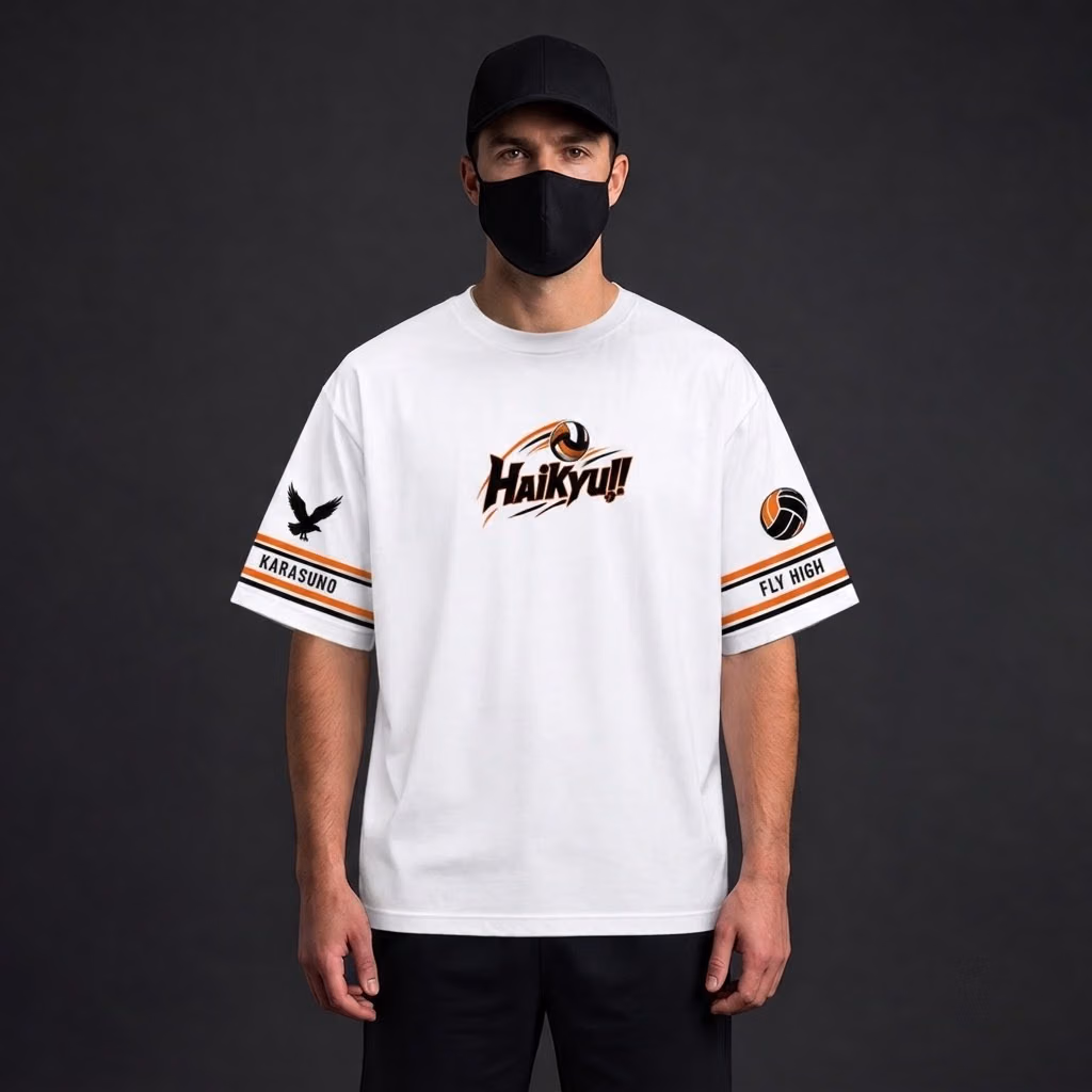 Alternative view of Hinade Shoyo Karasuma High T-Shirt Cosplay Costume HighKyuu! Anime Merch All Over Printed Shirts