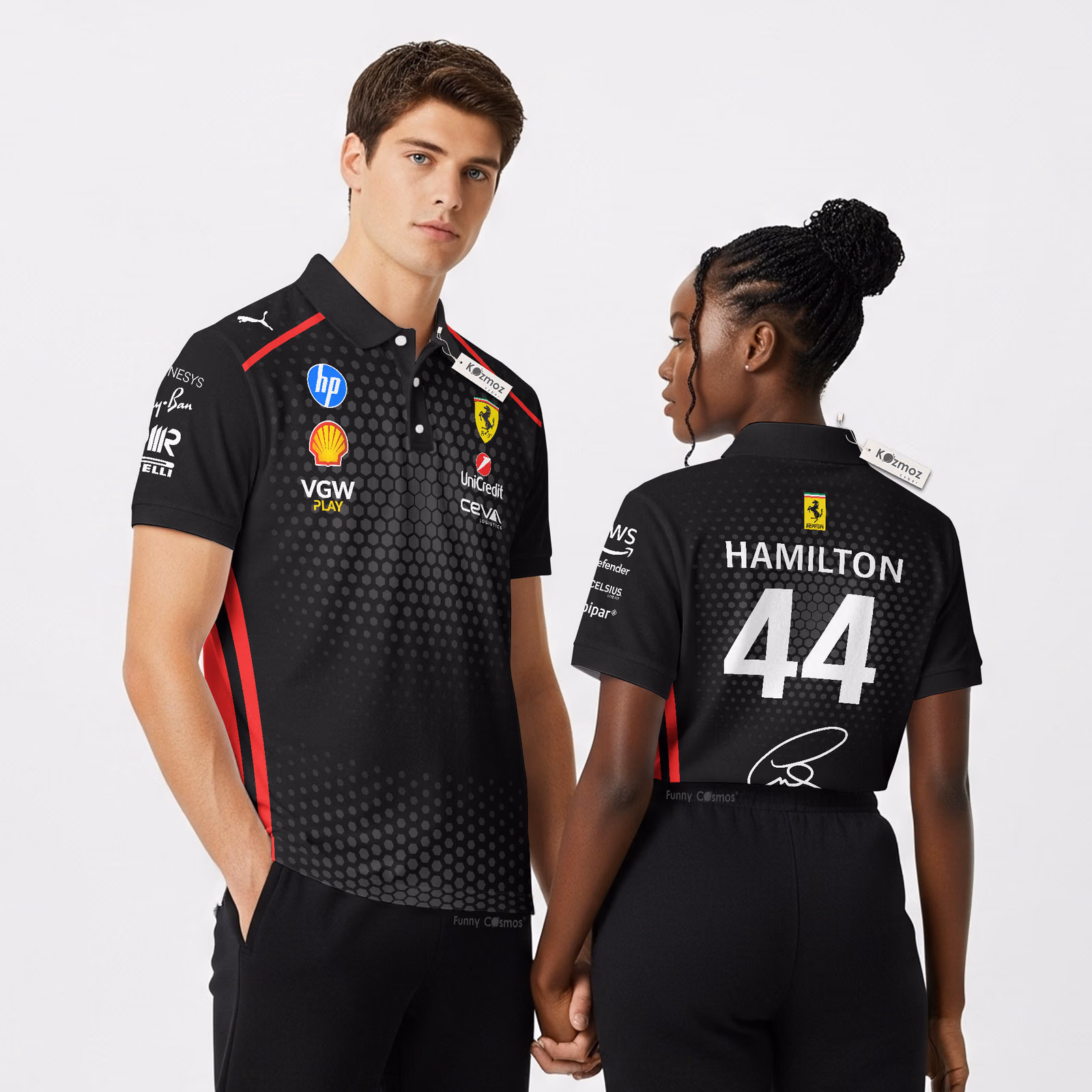 LH44 Prancing Horse Team Custom Polo Shirt
