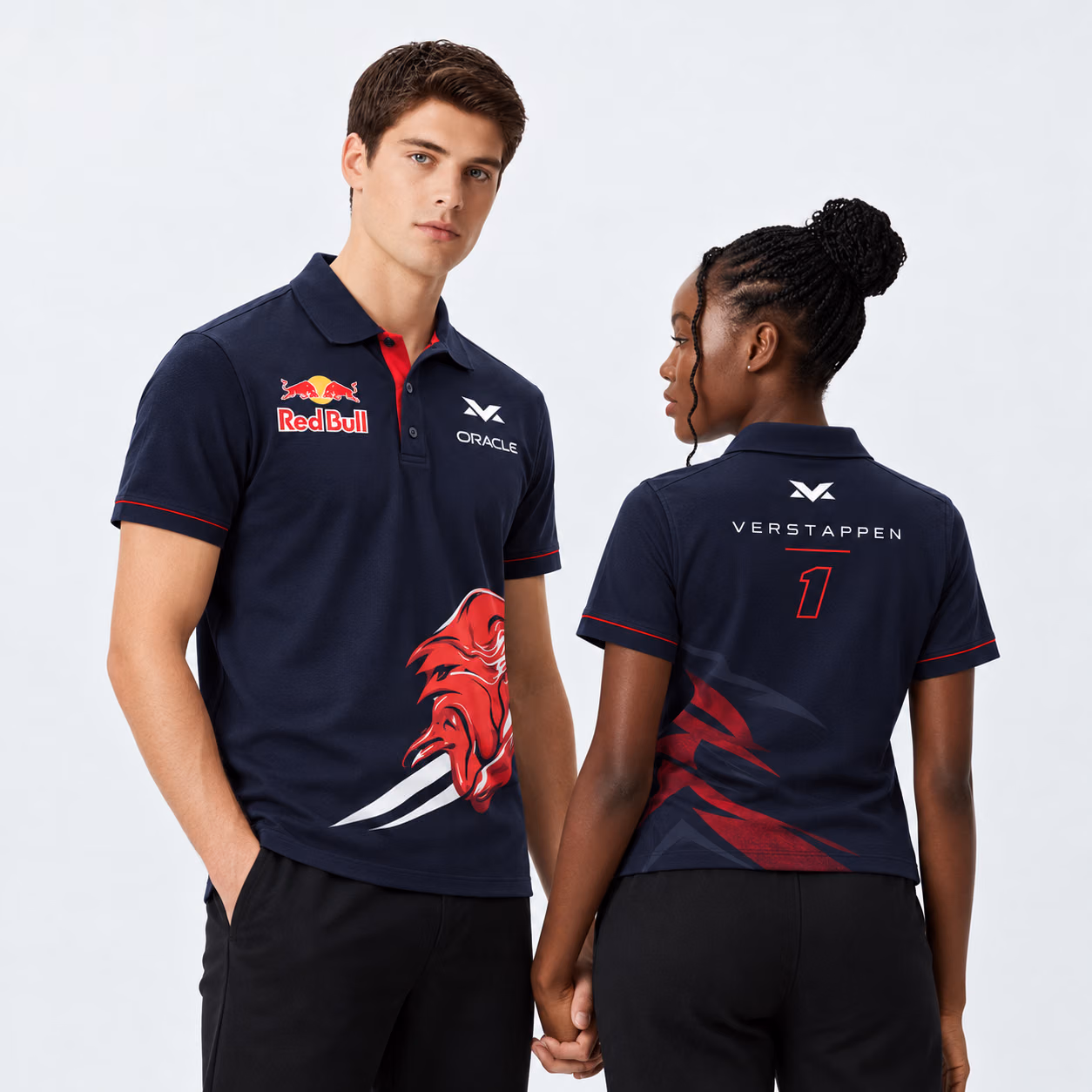 Mad Max #1 Oracle Inspired RB Team Custom Racing Polo Shirt