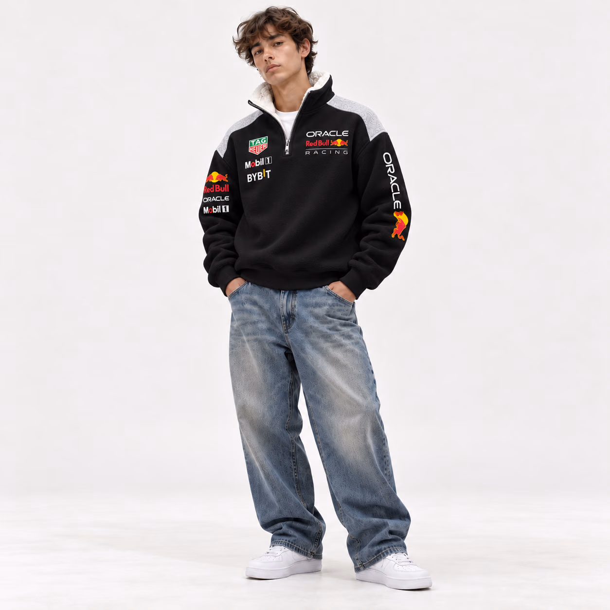 Alternative view of Mad Max #1 RB Team 2026 Quarter-Zip Sherpa Fleece Pullover Jacket