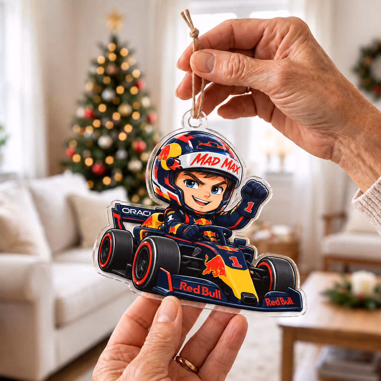 Alternative view of Mad Max #33 Racing Car Edition Christmas Ornament