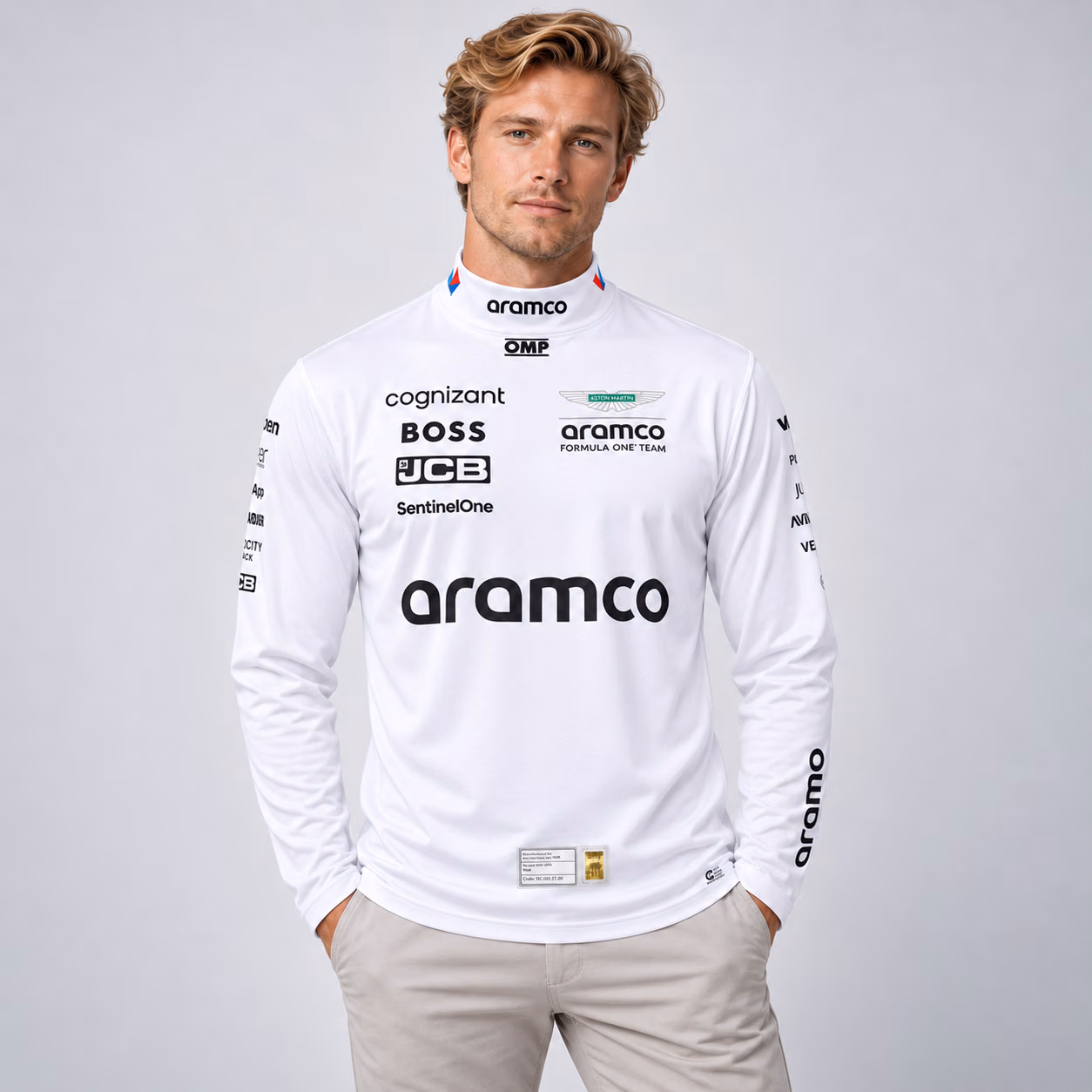 Magic Alonso #14 Racing Inspired Long Sleeve Shirt back