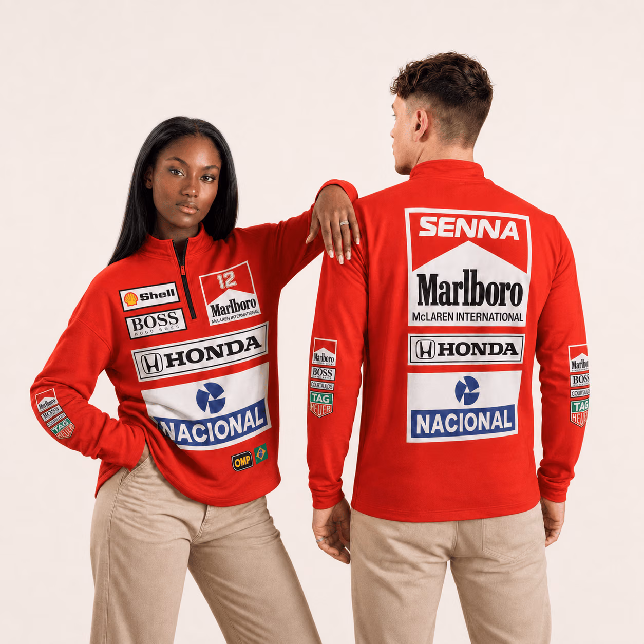 Magic Senna 1988 Honda Marlboro ML Team Sleeve Quarter Zip