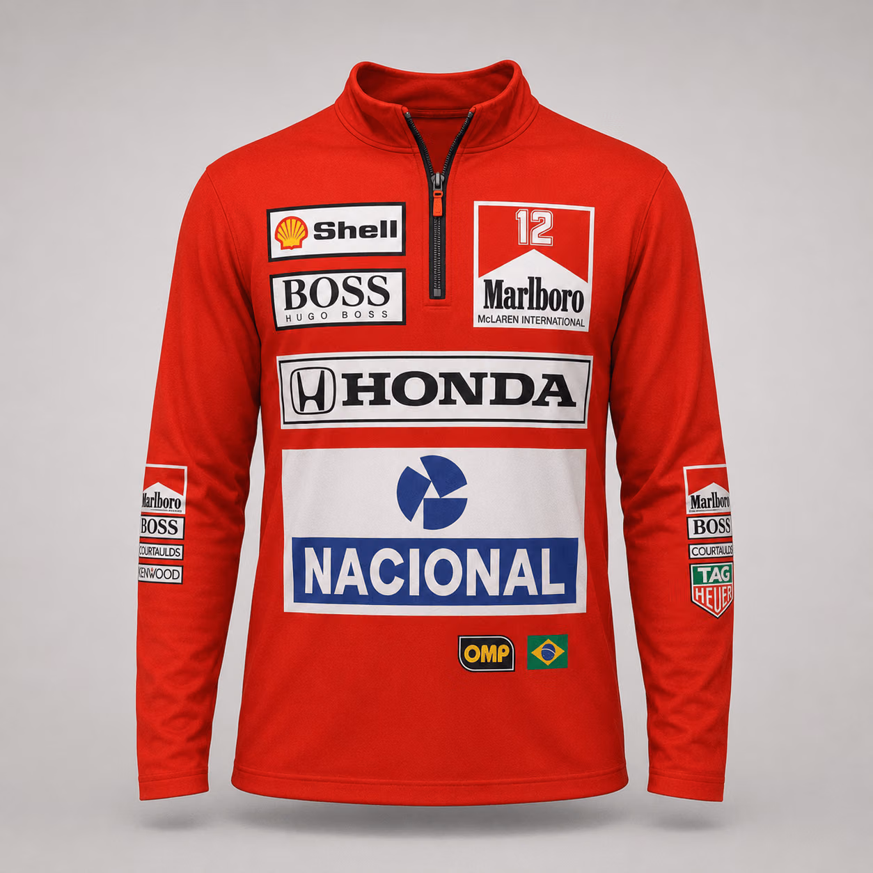 Alternative view of Magic Senna 1988 Honda Marlboro ML Team Sleeve Quarter Zip