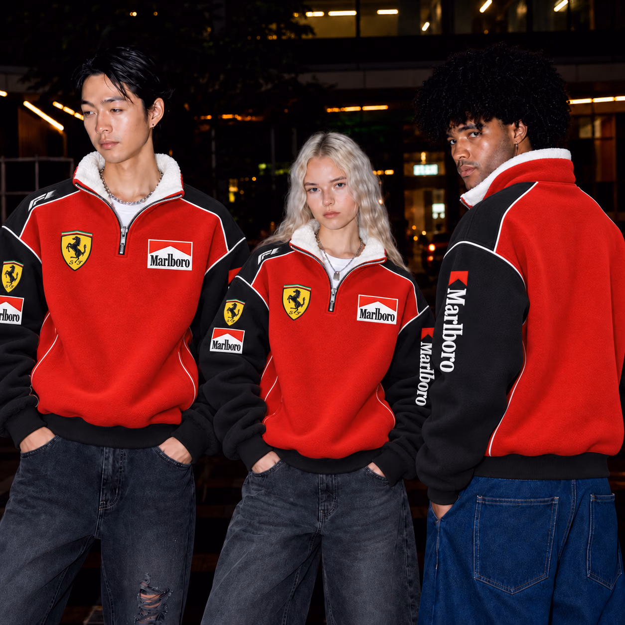 Magic Senna Marlboro Team 2026 Limited Edition Quarter-Zip Sherpa Fleece Pullover Jacket