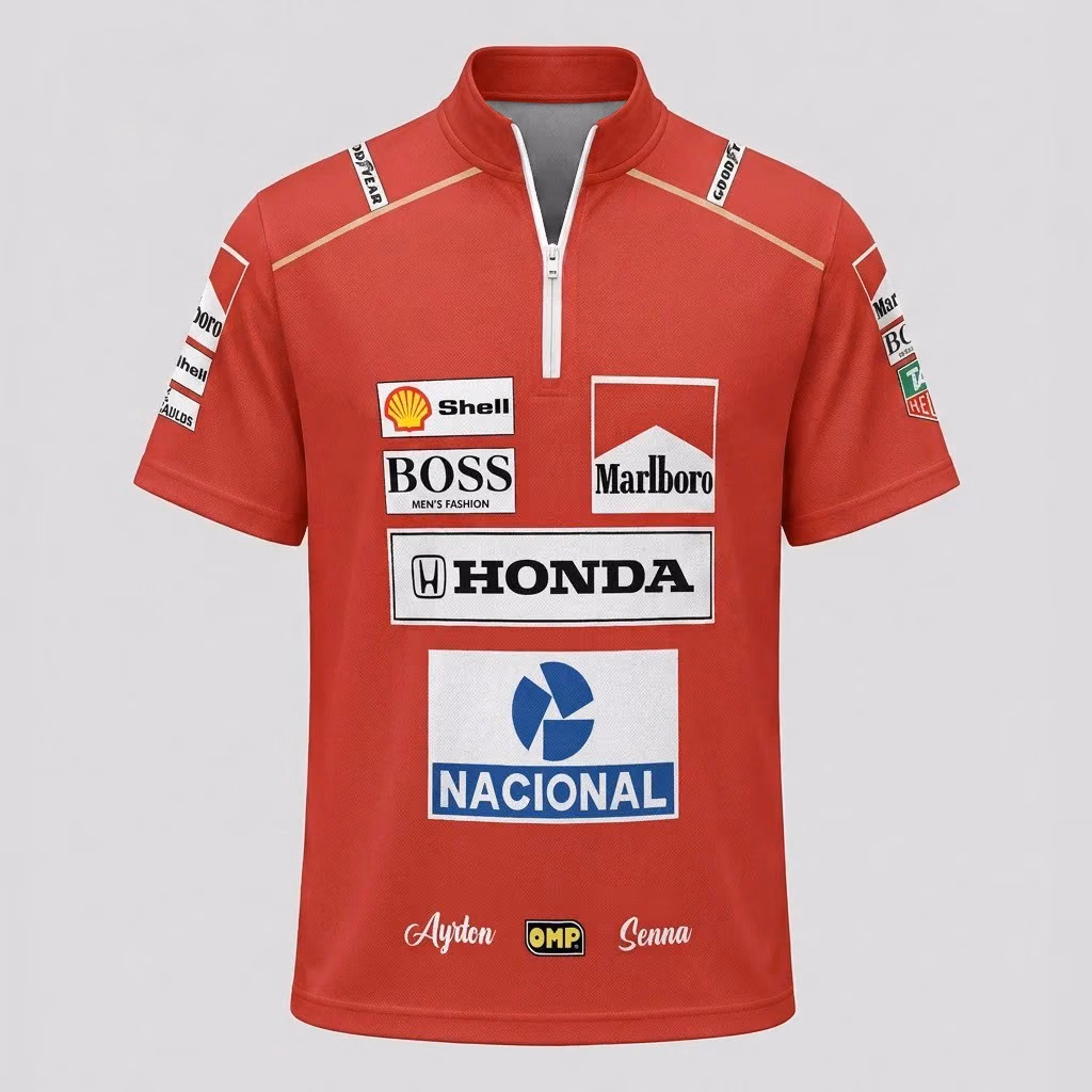 Alternative view of Magic Senna Racing Quarter Zip Jersey 1988 - MCL Honda Team