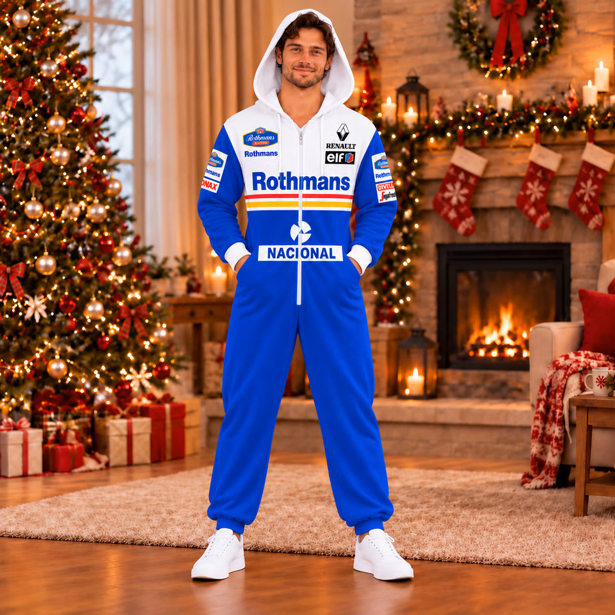 Alternative view of Magic Senna Rothmans 1994 Williams Renault Custom Racing Onesies Pajamas