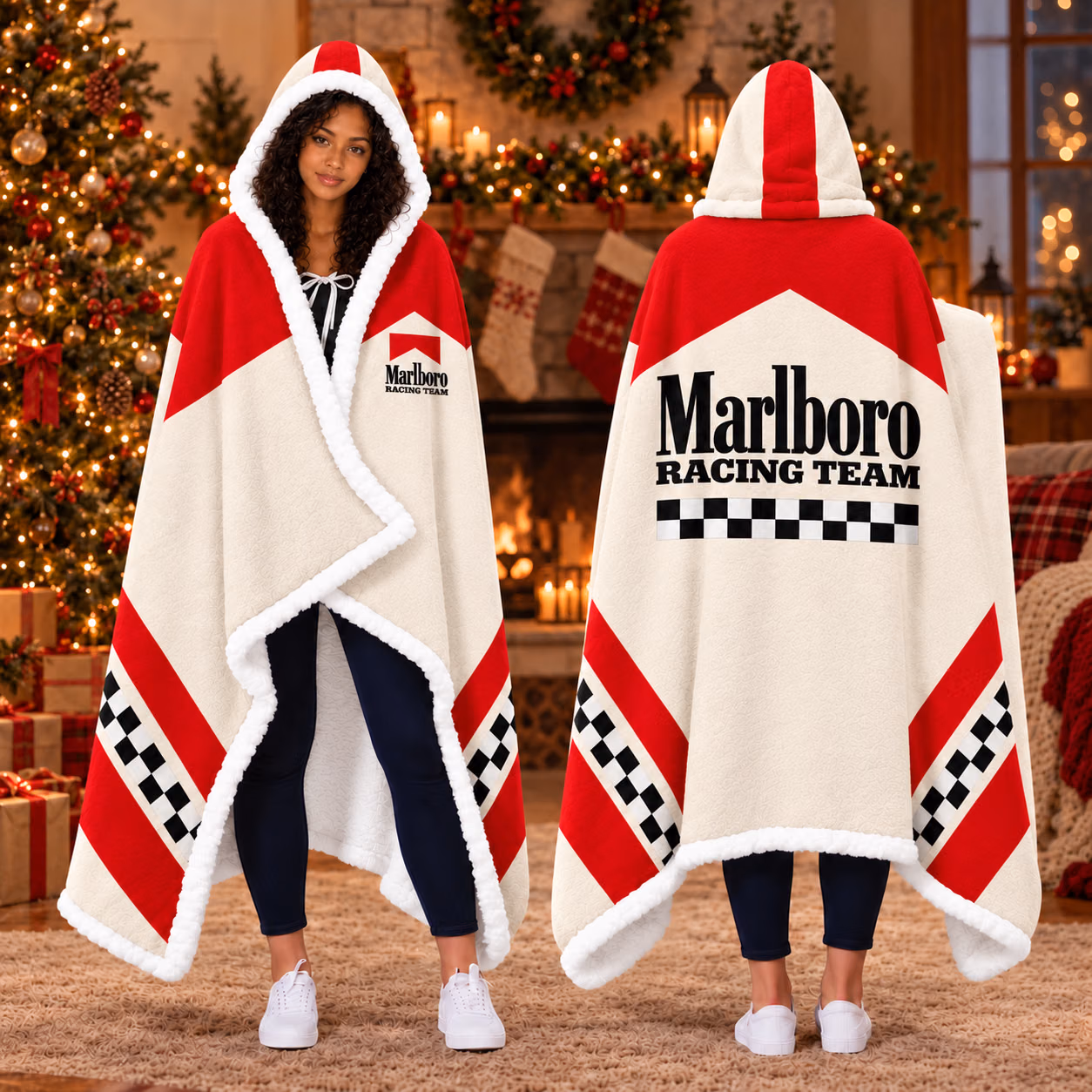 Malboro Racing Team Custom Racing Blanket Hoodie