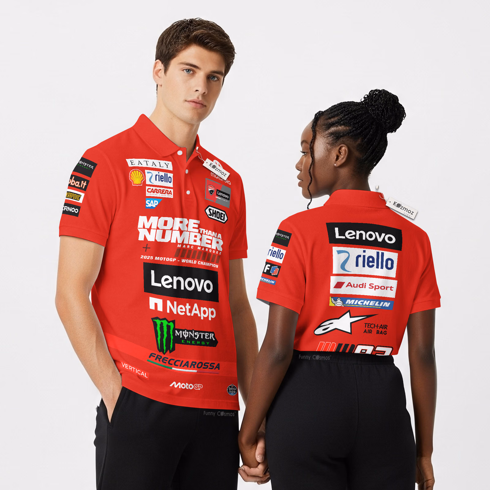 Marc Marquez 2025 MotoGP World Champion Custom Polo Shirt