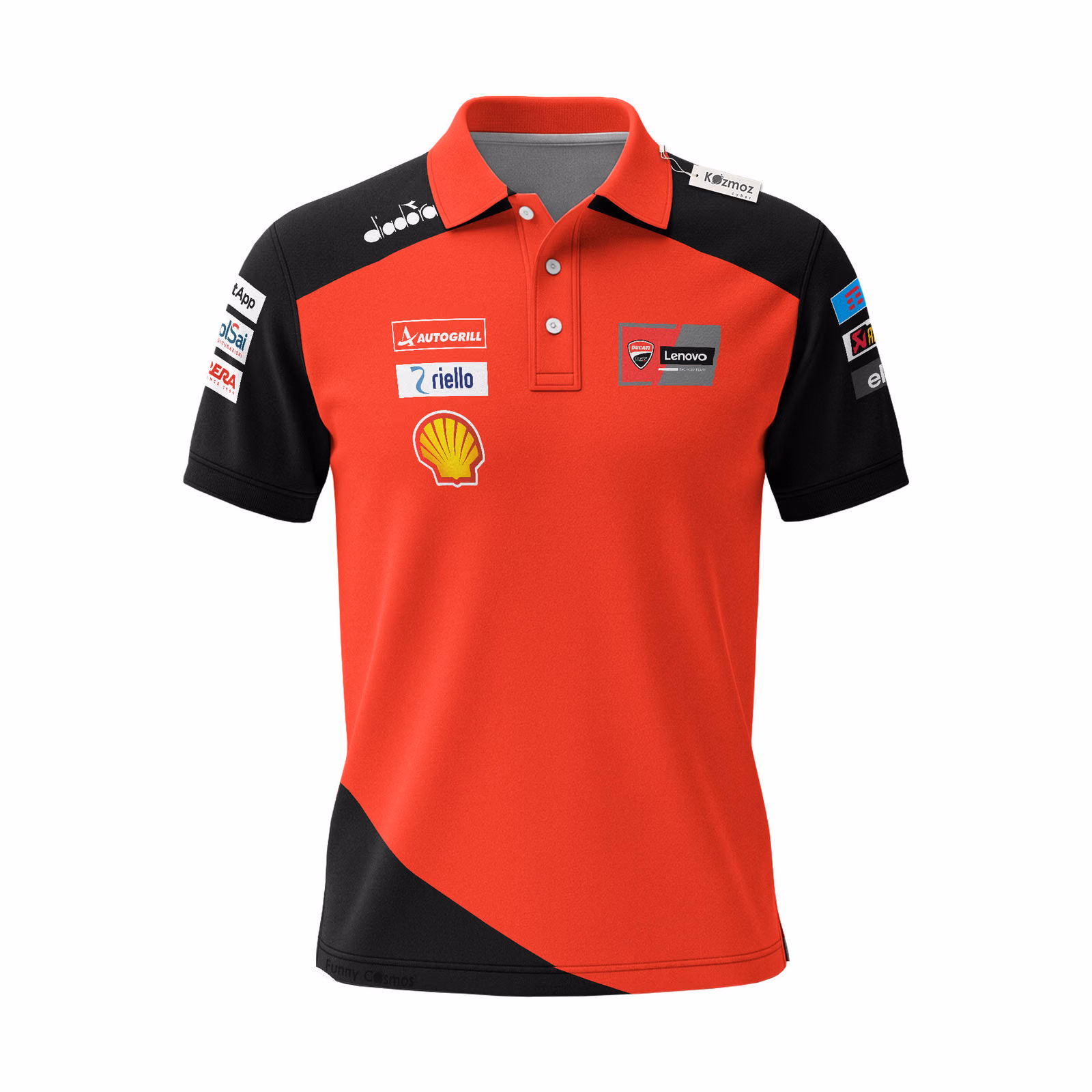 Alternative view of Marc Marquez Ducati MotoGP Racing Custom Polo Shirt