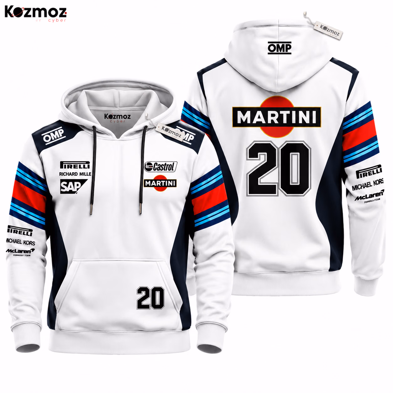 Alternative view of Martini Racing Magic Alonso #14 2021 Hoodie Suit Retro Track Collection