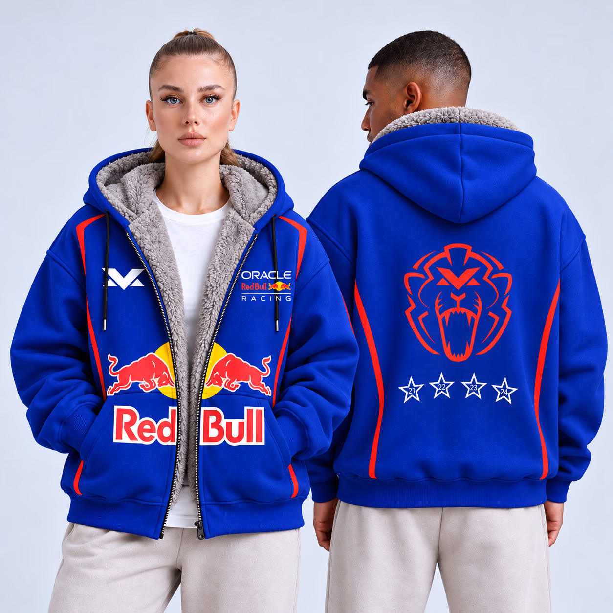Max Mad #3 RB Team 2026 Custom Racing Sherpa-Lined Fleece Zip Hoodie