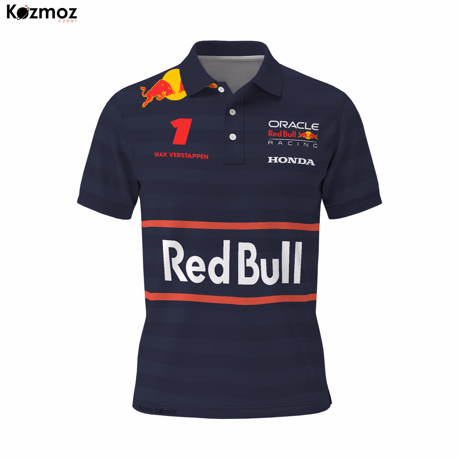 Alternative view of Max Verstappen 2025 Racing Polo Shirt Oracle RBR Polo Team