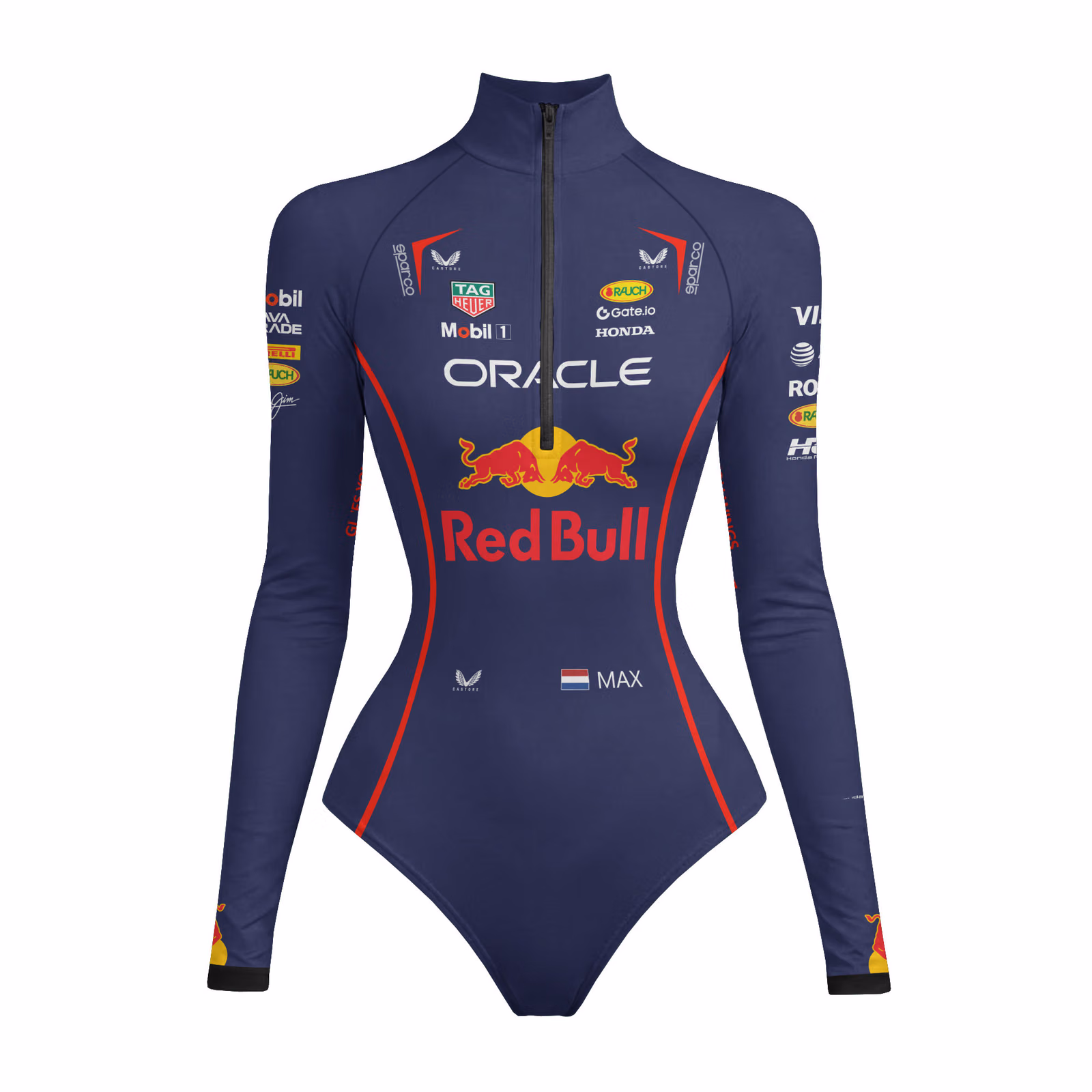 Alternative view of Max Verstappen Bodysuit 2025 Racing Costume