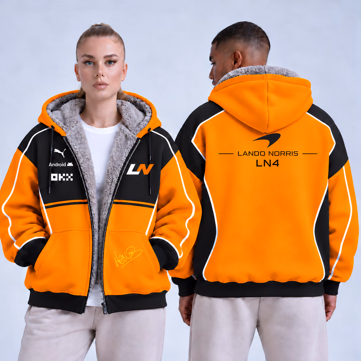 MCL Team 2026 Custom Racing Sherpa-Lined Fleece Zip Hoodie