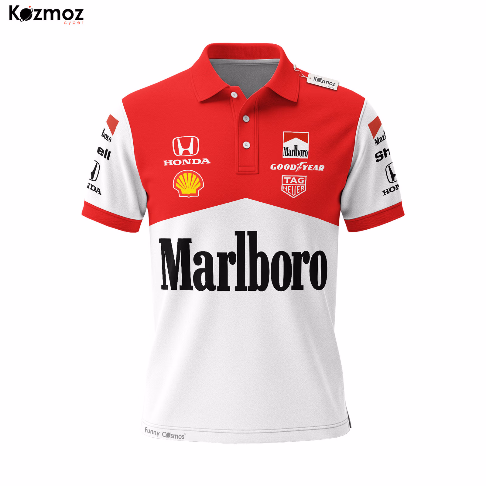 Alternative view of McLaren Honda MP4-4 1988 Racing Polo Shirt - Ayrton Senna Inspired Motorsport