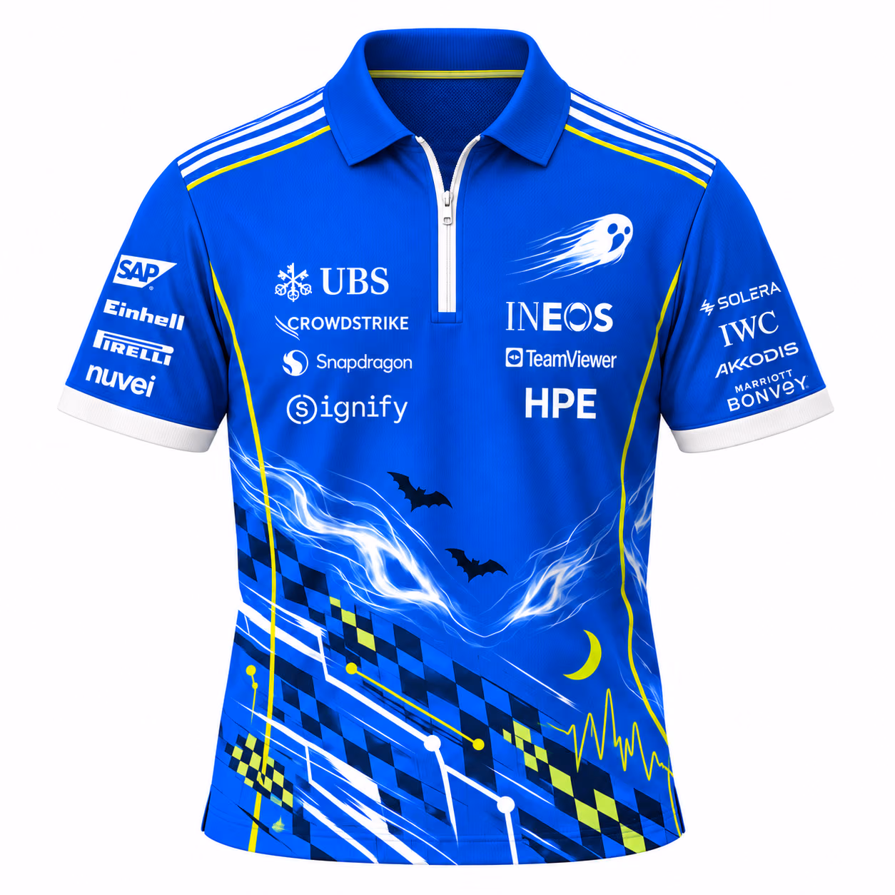 Alternative view of Mer team 2026 Blue Wonder Collection Quarter Zip Jersey