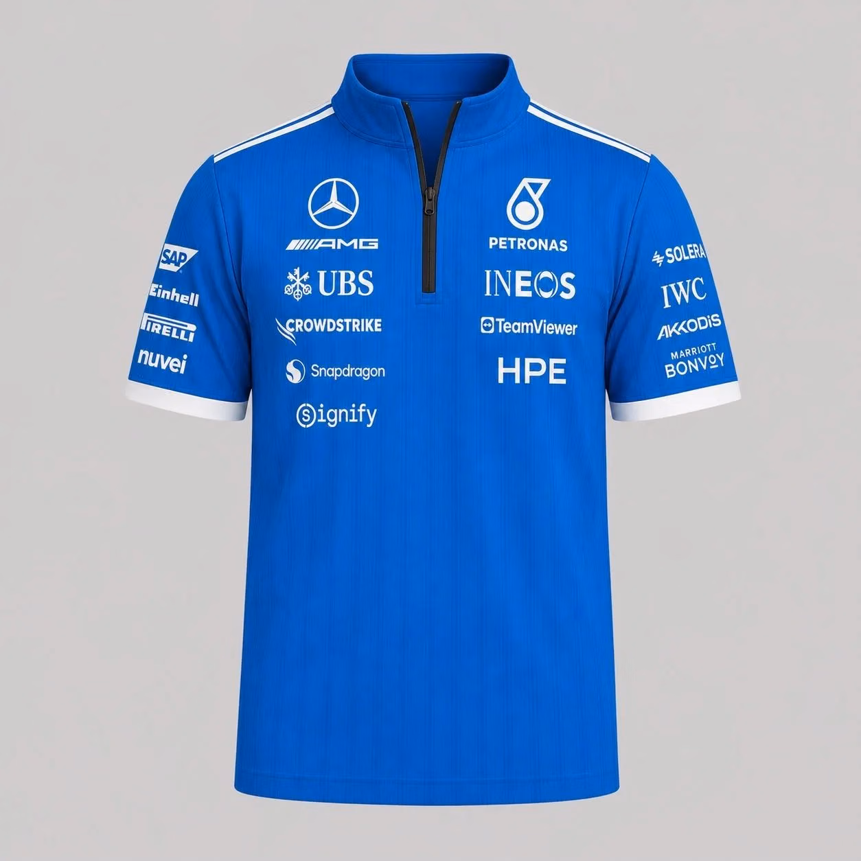 Alternative view of Mer team 2026 Blue Wonder Collection Quarter Zip Jersey