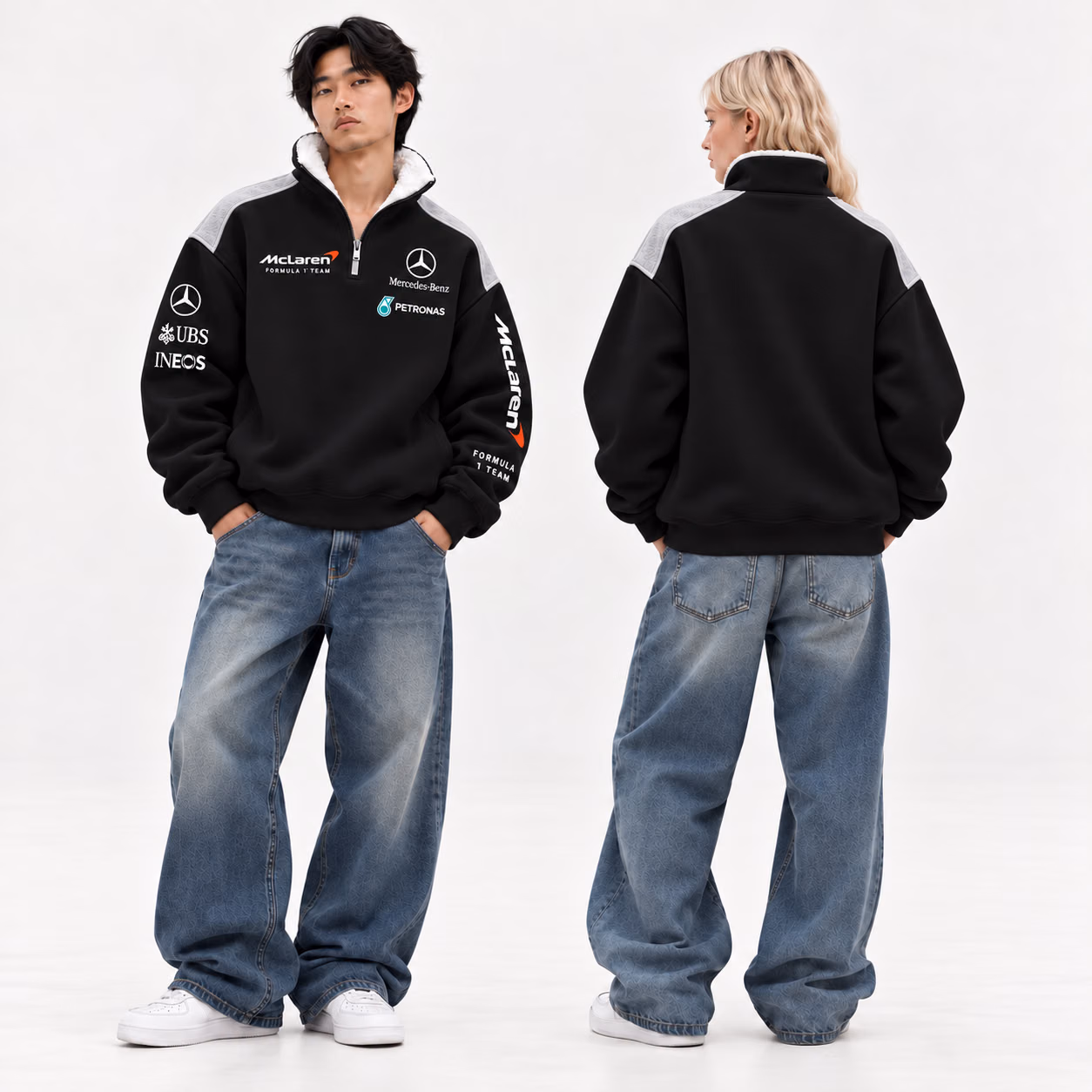 Mer Team 2026 Quarter-Zip Sherpa Fleece Pullover Jacket