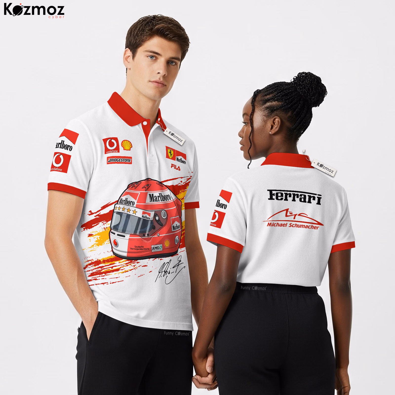 Schumi Helmet Polo Shirt 2004 - SF Racing Team