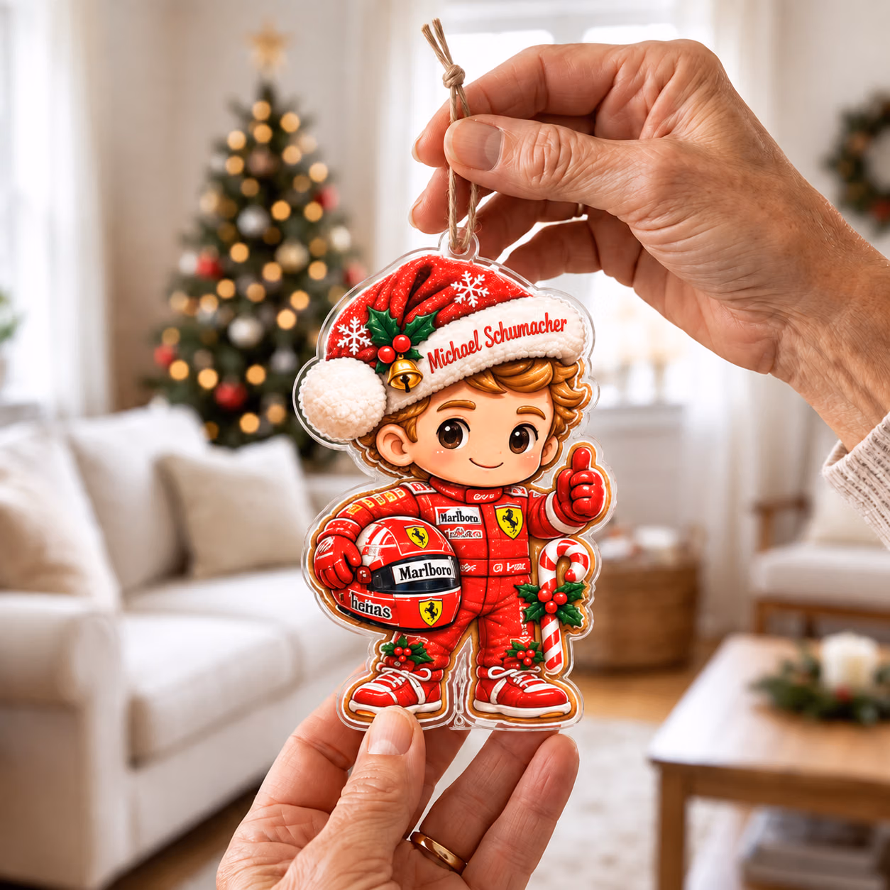 Alternative view of Michael Schumacher Legend Edition Christmas Ornament