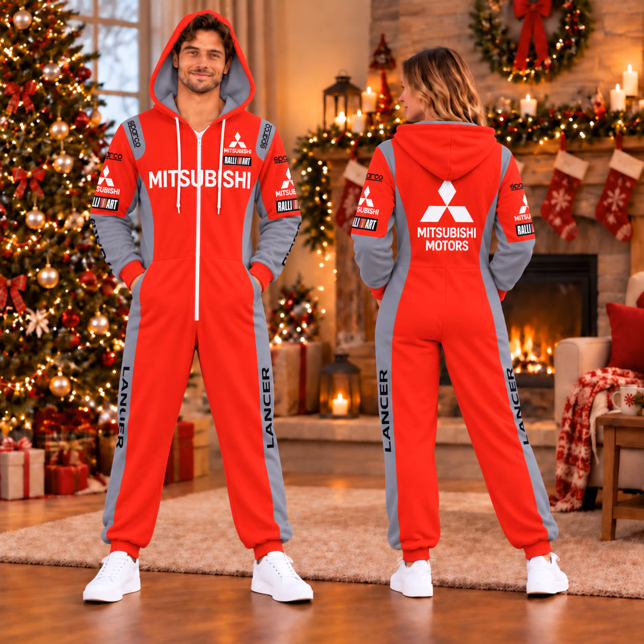 Mitsubishi Ralliart 2005 WRC Rally Championship Custom Racing Onesies Pajamas
