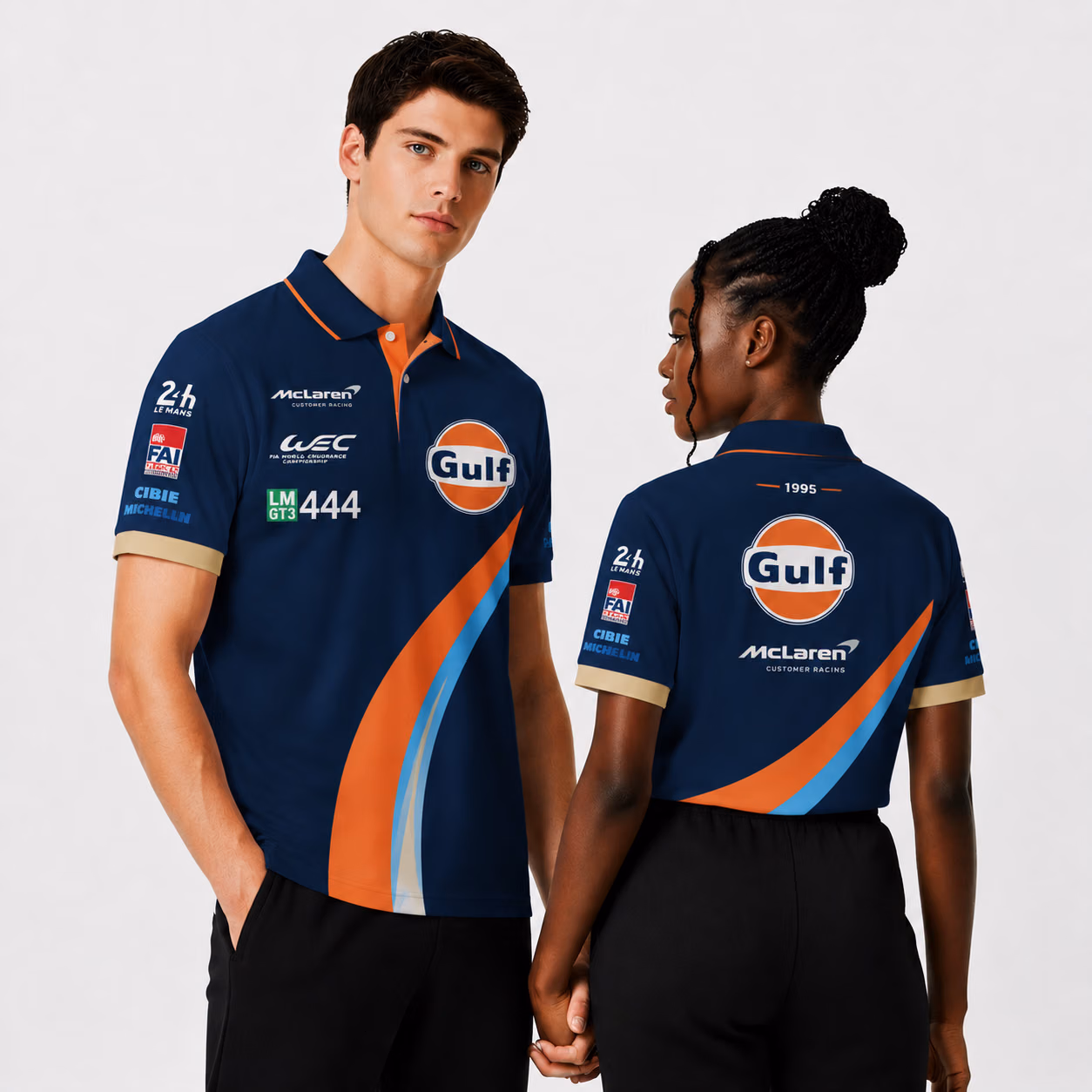 ML 720s LMGT3 Evo"Gulf" Le Mans 1995 Tribute Custom Polo Shirt
