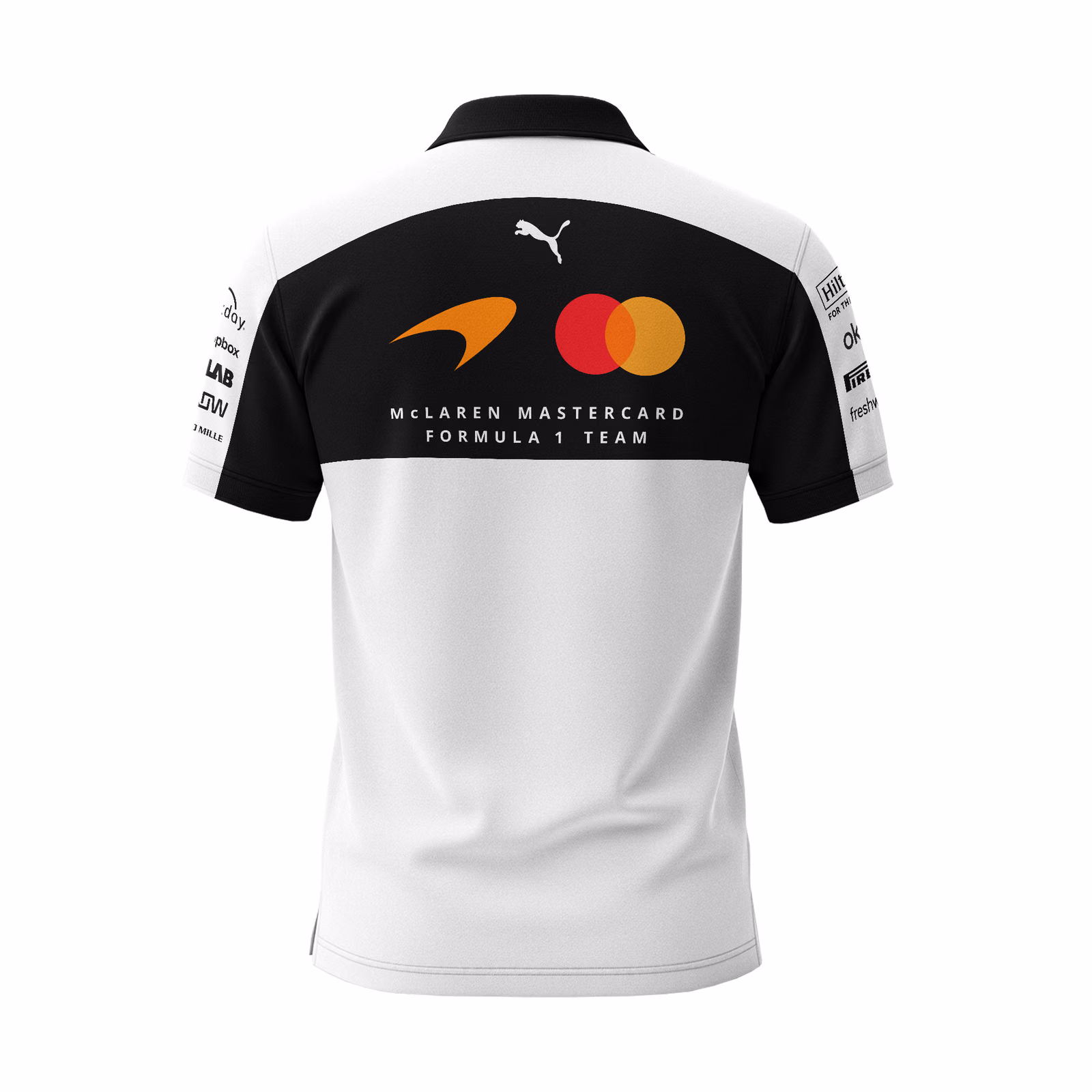 Alternative view of ML Team 2026 Black White Version Custom Polo Shirt