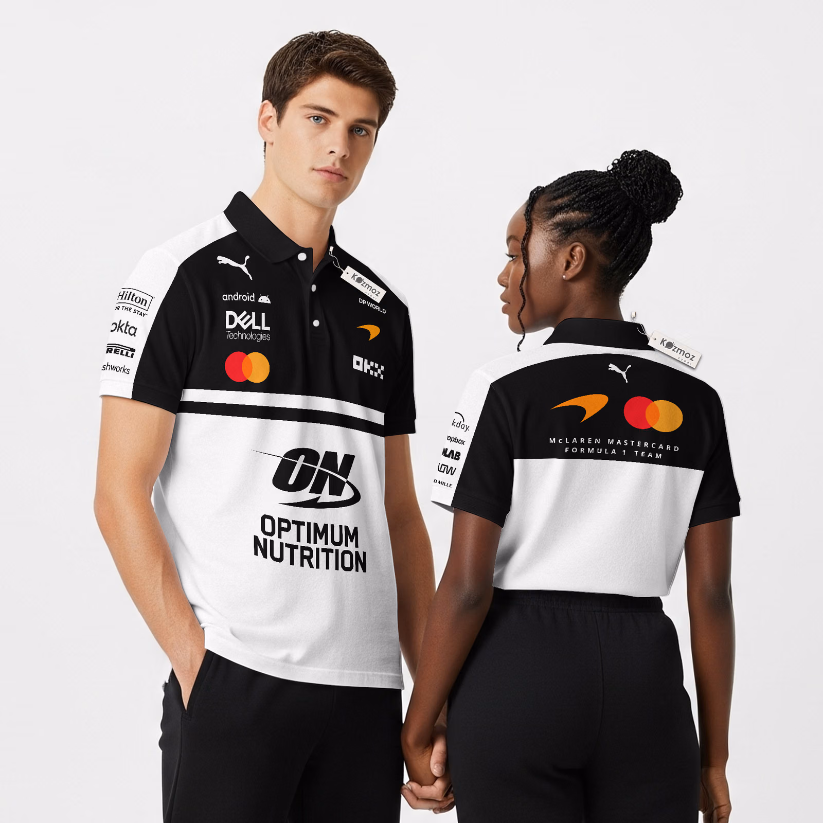 ML Team 2026 Black White Version Custom Polo Shirt