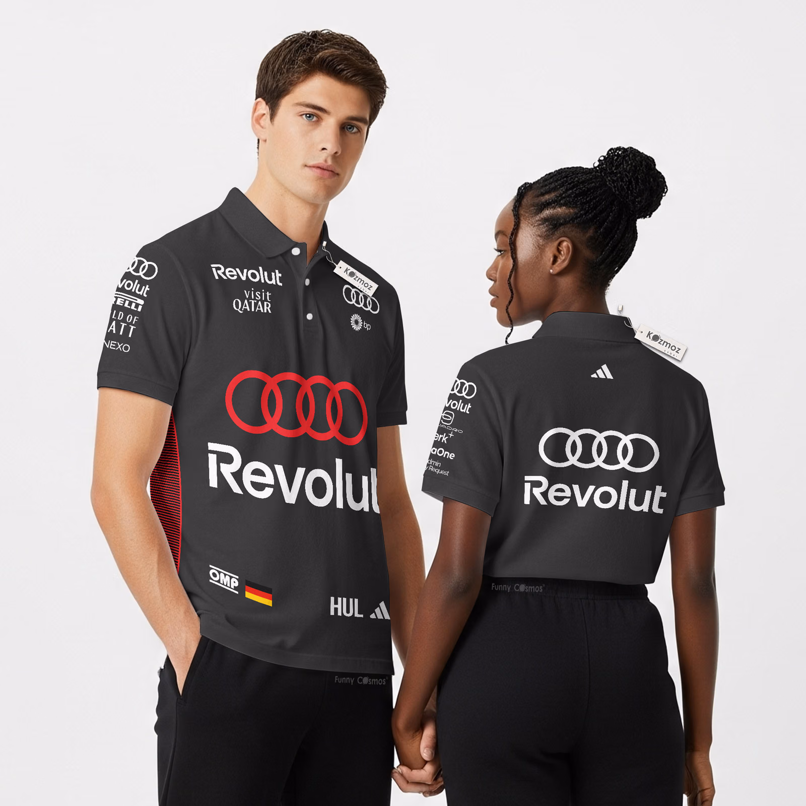 Nico Hulkenberg Audi F1 Custom Polo Shirt