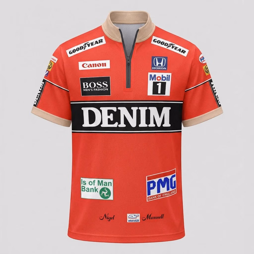 Alternative view of Nigel Mansell Canon Williams Racing Quarter Zip Jersey - 1986 Stand 21 Motorsport Teamwear