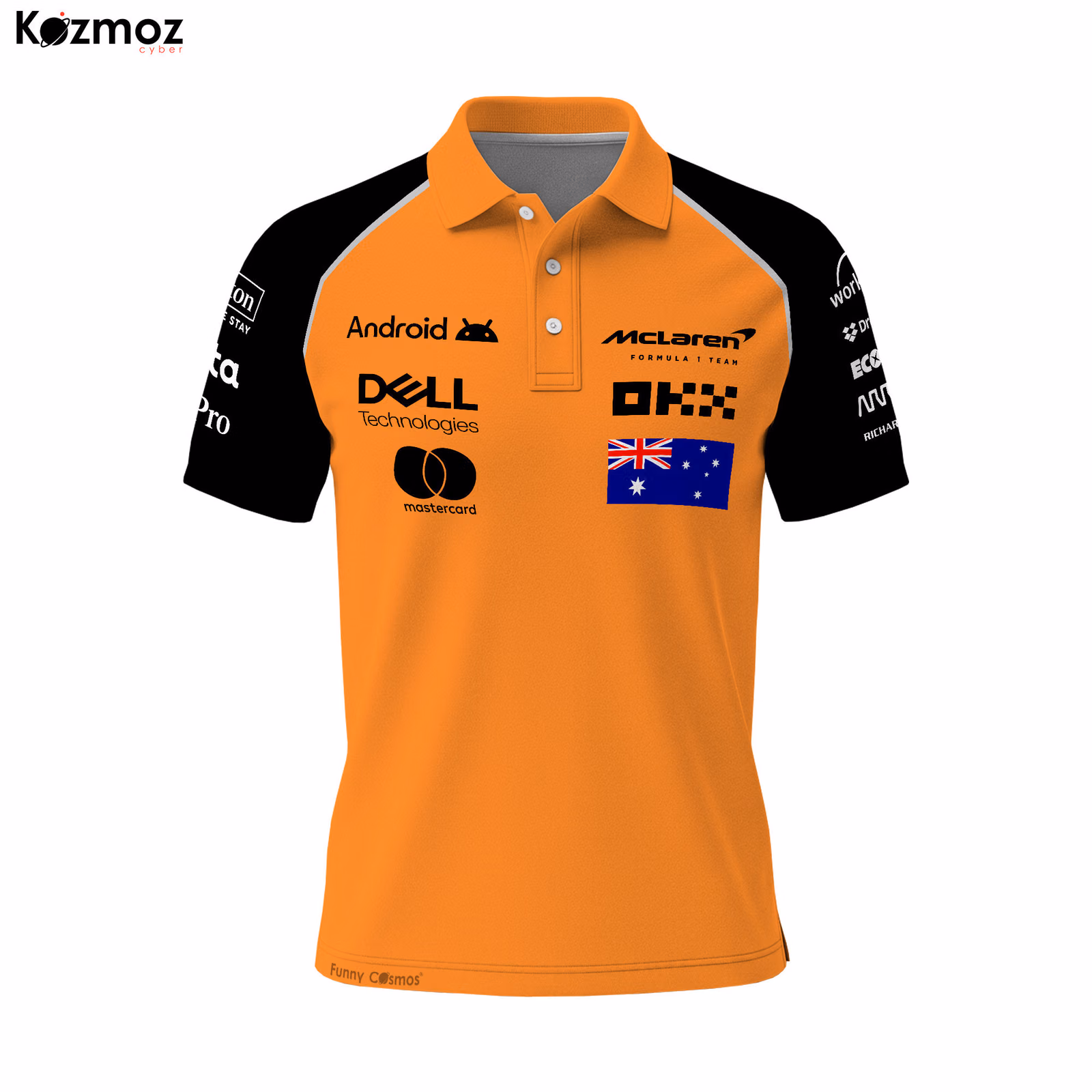 Alternative view of Oscar Piastri 2025 Racing Polo Shirt McLaren Polo Team