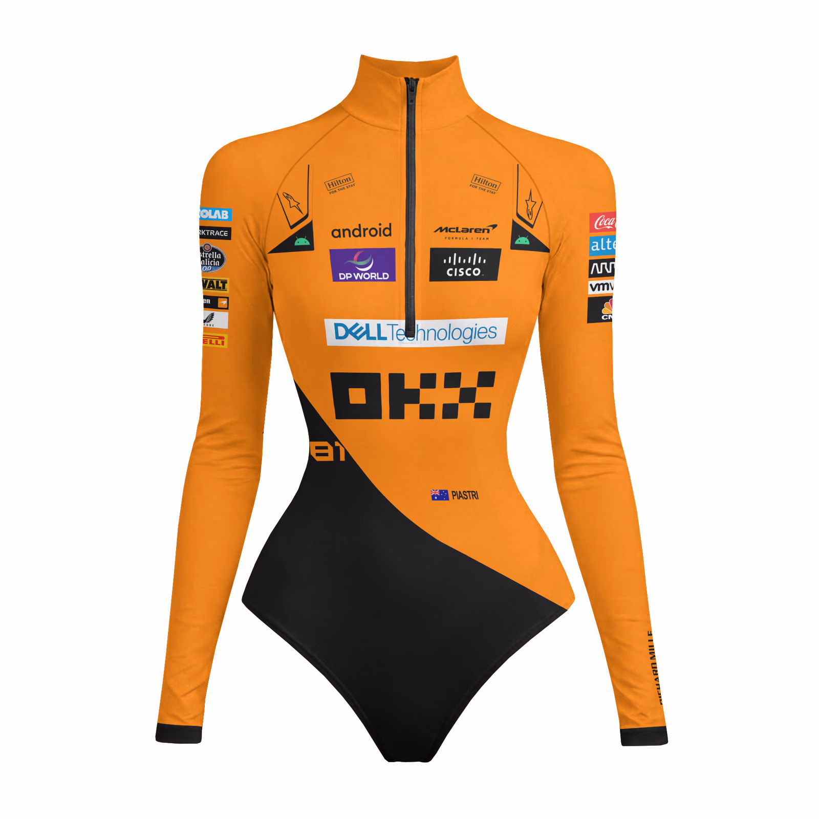Alternative view of Oscar Piastri Bodysuit 2024 New McLaren F1 Team Costume