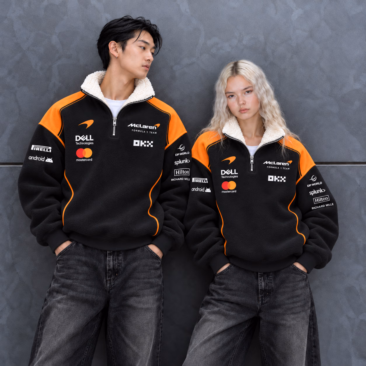 Papaya Team 2026 Limited Edition Quarter-Zip Sherpa Fleece Pullover Jacket