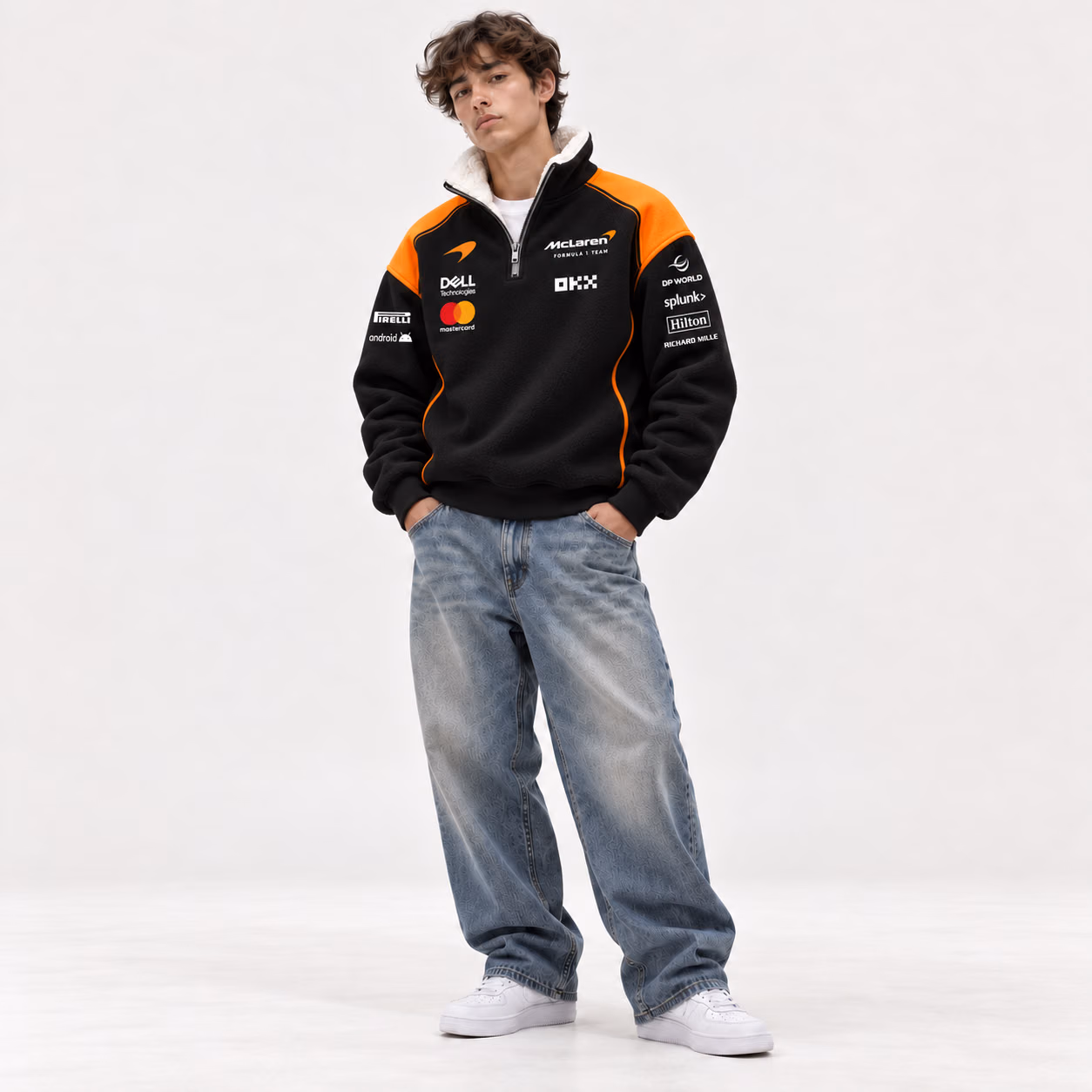 Alternative view of Papaya Team 2026 Limited Edition Quarter-Zip Sherpa Fleece Pullover Jacket