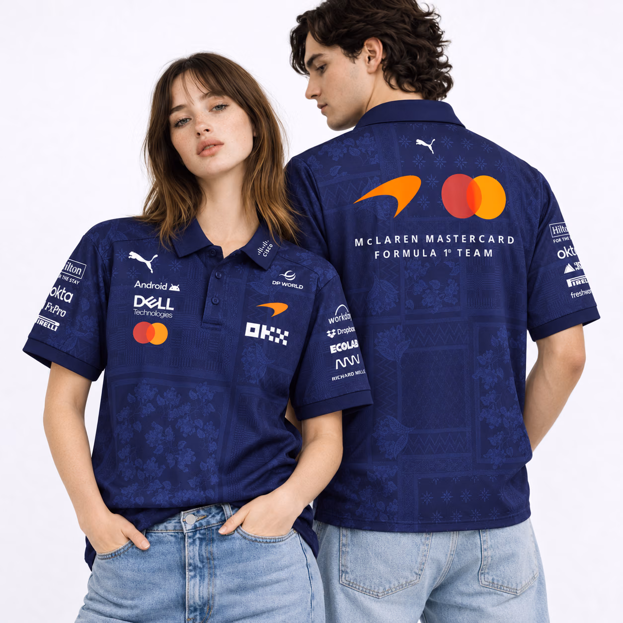 Papaya team 2026 Singapore GP Custom Racing Polo Shirt