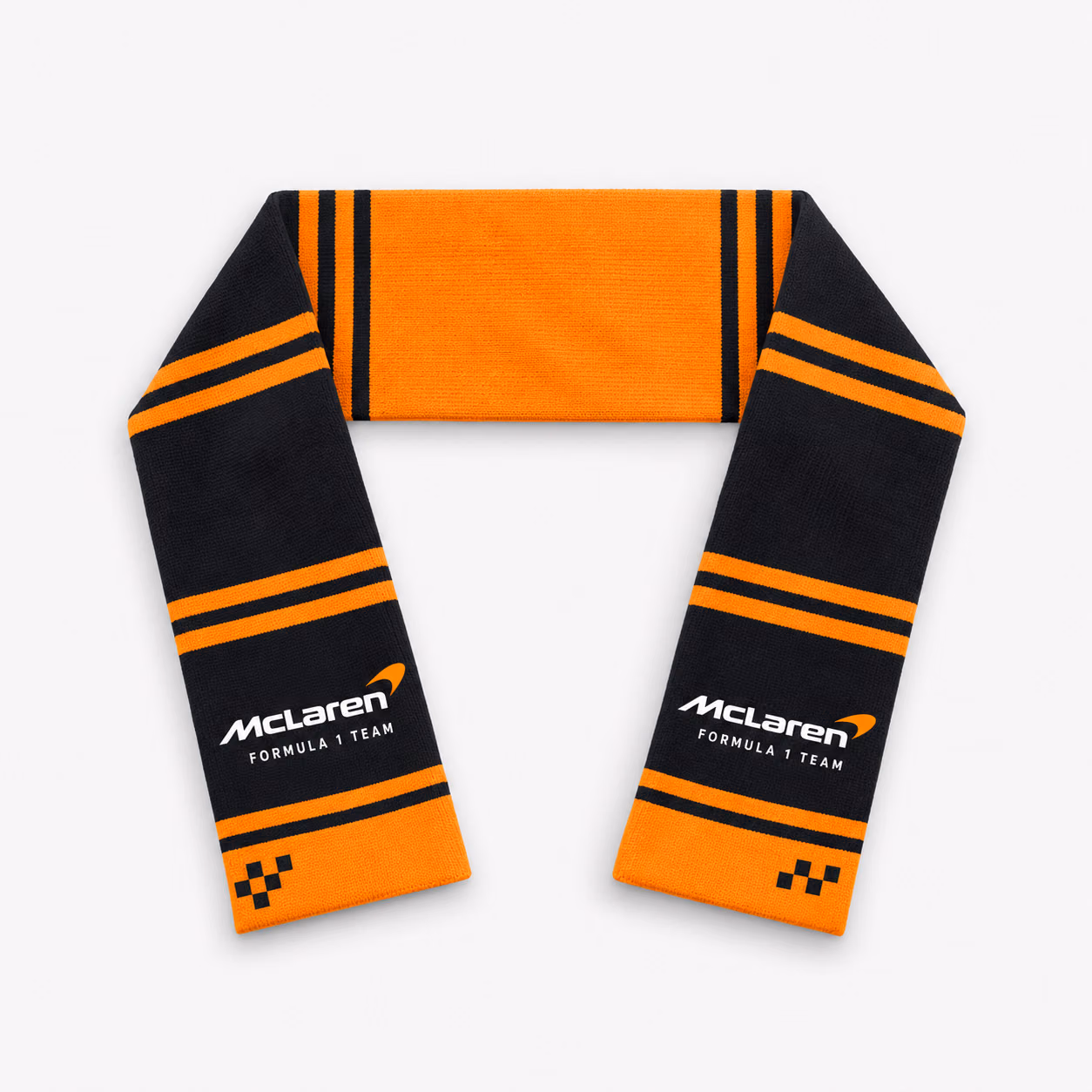 Alternative view of Papaya Team Black Orange Inspired Motorsport Racing Scarf