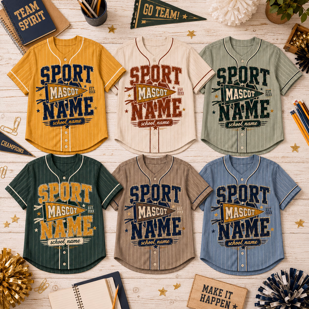 Personalized College Baseball Jersey, Custom Name & Number Sports Game Shirt