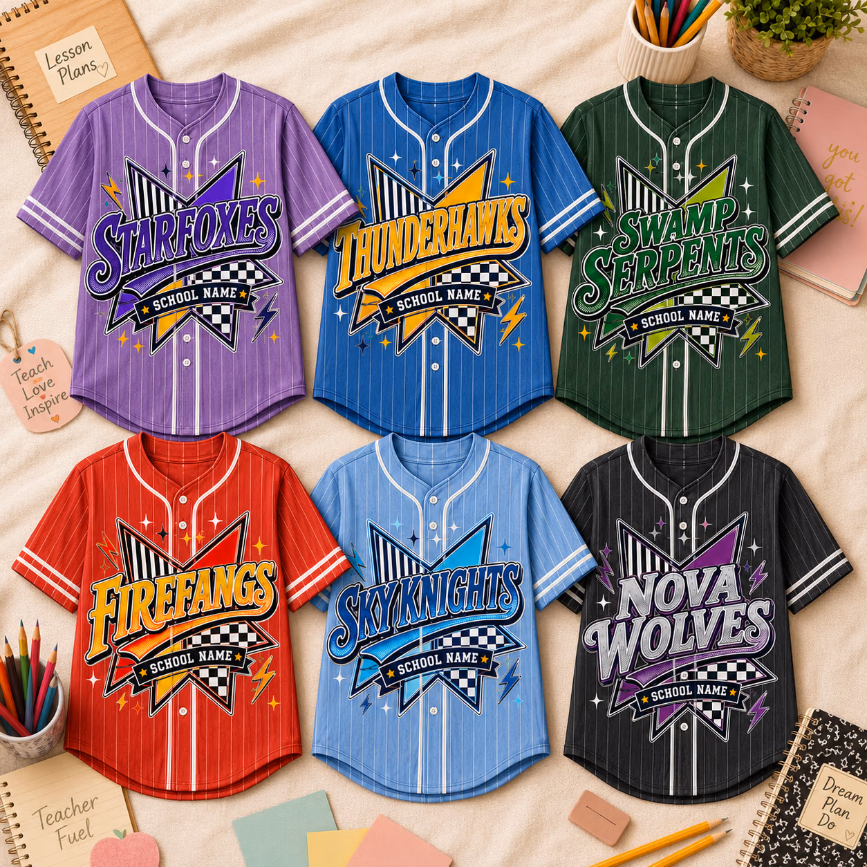 Personalized College Baseball Jersey, Custom Name & Number Stars Stripes Shirt