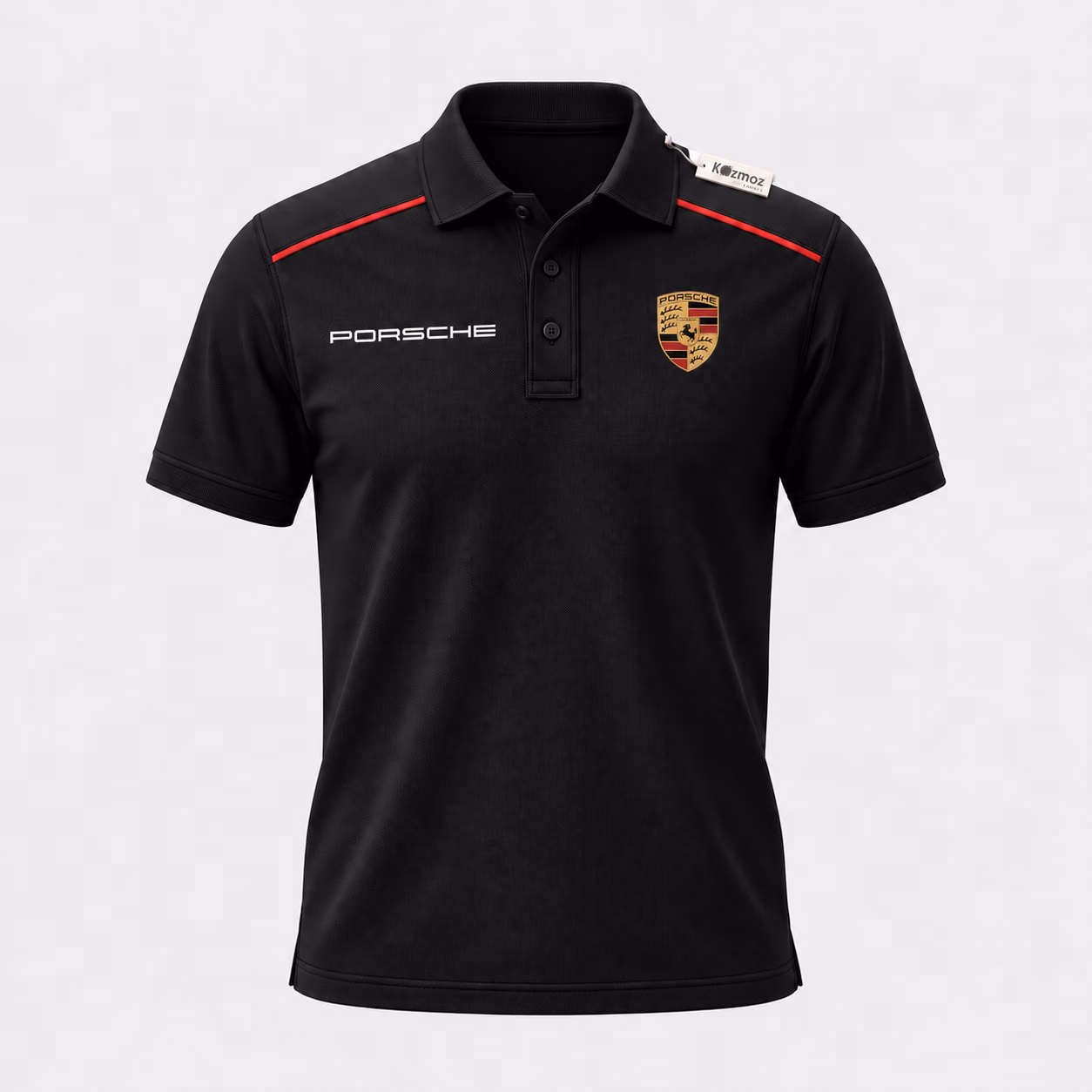 Alternative view of Porsch Black Racing Edition Custom Polo Shirt