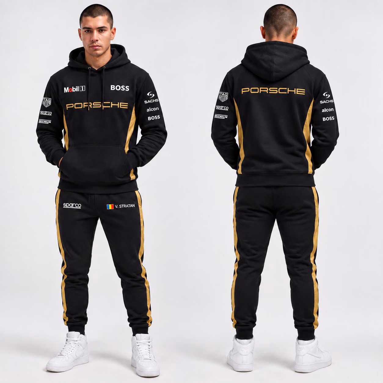 Porsch Racing Hoodie Suit Retro Track Collection