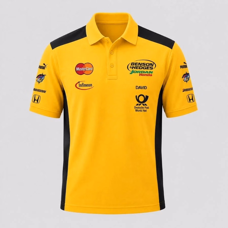 Alternative view of Rare Vintage Jordan Grand Prix 2001/2002 Era Custom Polo Shirt